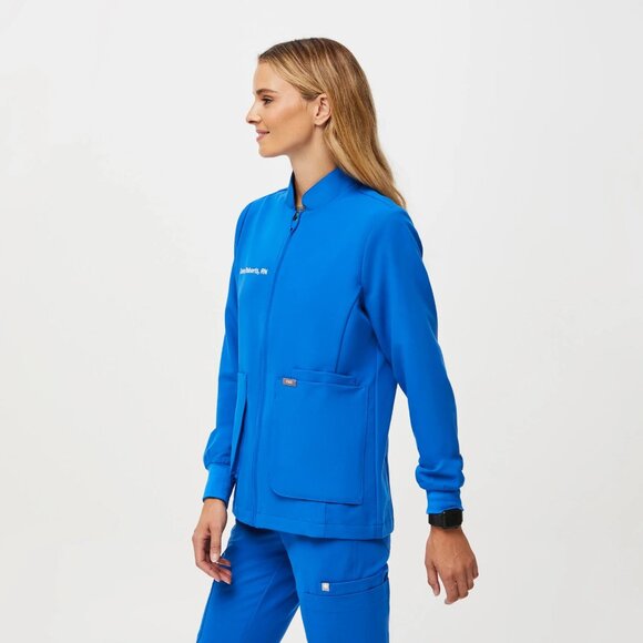 Figs Sebina Scrub Jacket in Royal Blue, Size Small - Picture 2 of 8